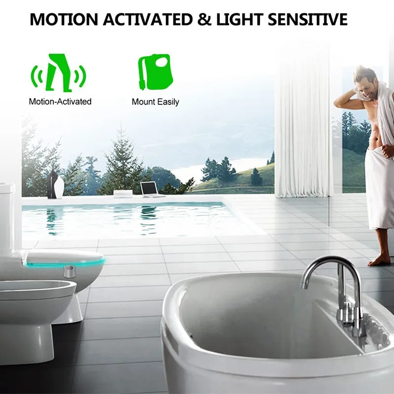 Smart PIR Motion Sensor Toilet Seat Night Light