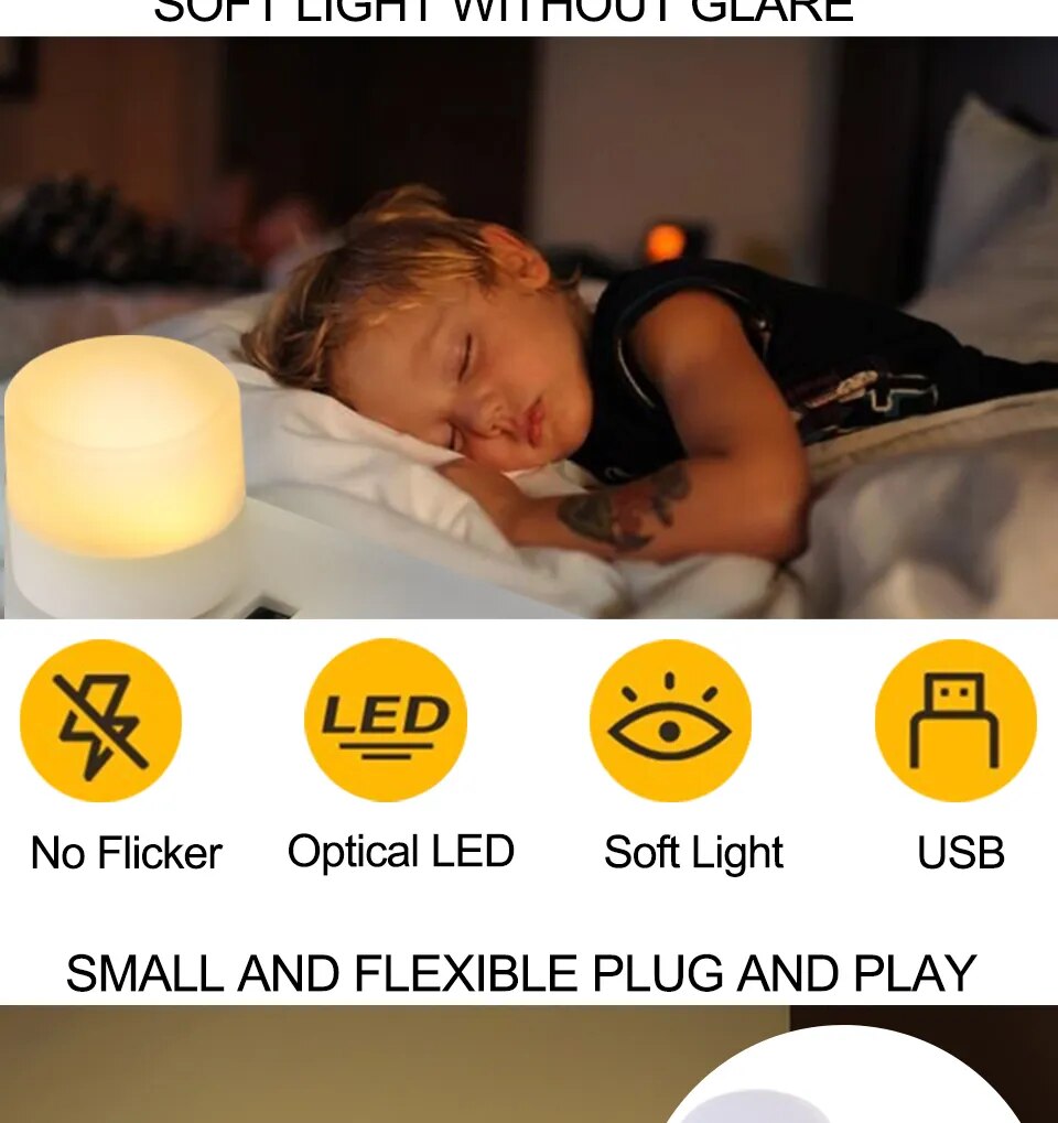 5 Pcs USB LED Night Light