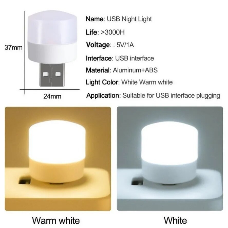 5 Pcs USB LED Night Light