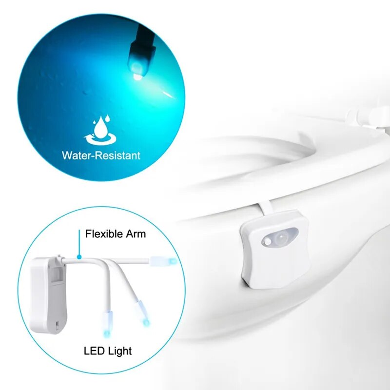 Smart PIR Motion Sensor Toilet Seat Night Light